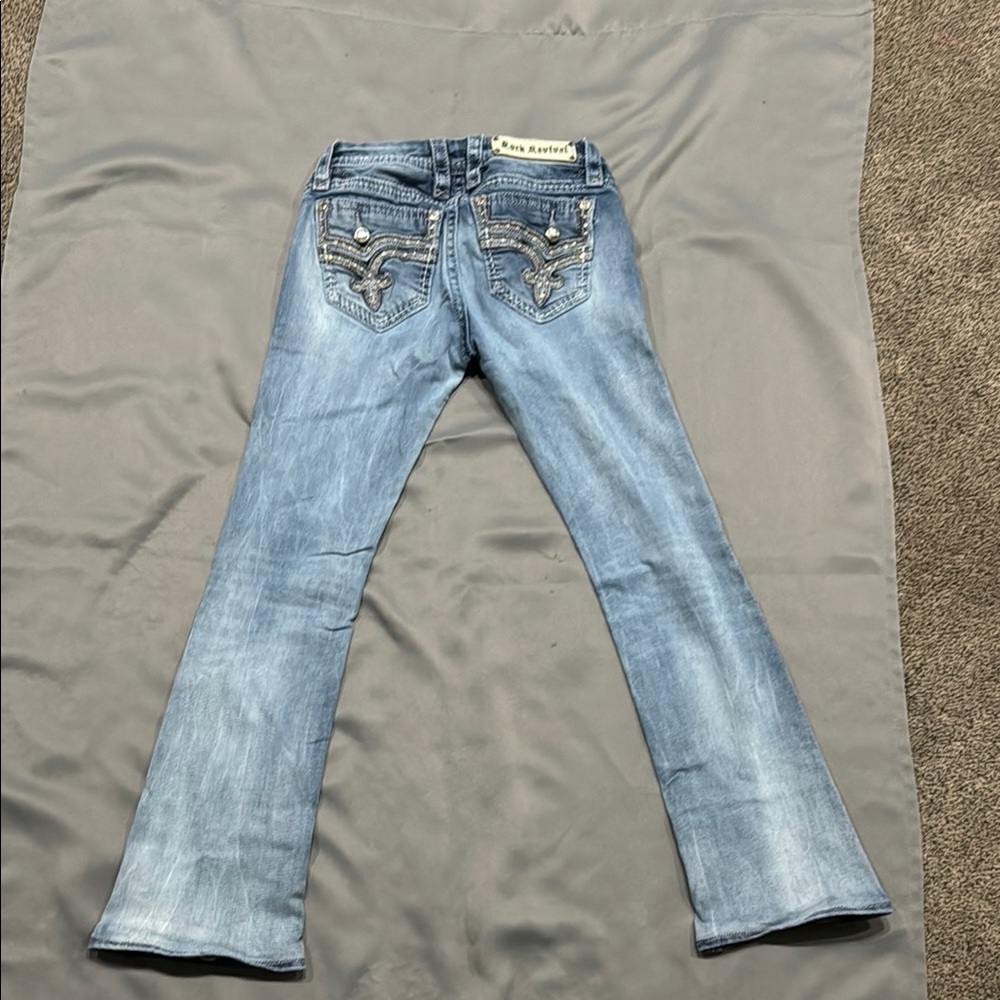 Rock Revival Jeans in Blue with Embellishments